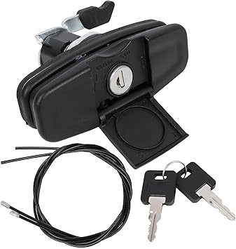 113436 Twist Handle Kit, Truck Toppers - Replace Push Button Handles Fit for Leer Truck Caps 100XQ/100XL/100XR/TSC700 Models, with New Cables and 2 Keys (Black)